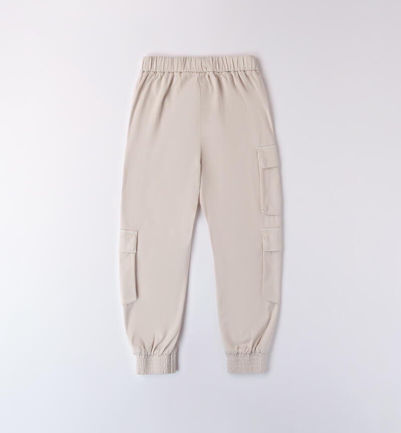 Cargo pants for girls GRIGIO-0561