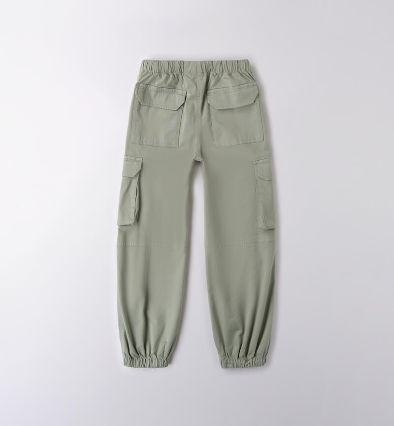 Pantalone per ragazza VERDE MILITARE-4232