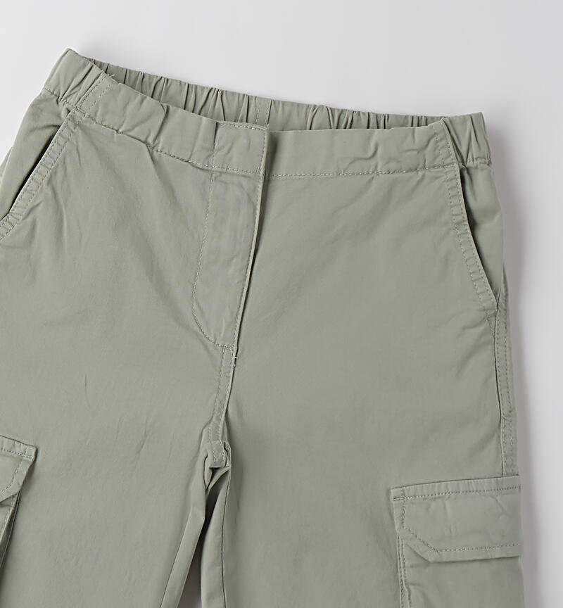 Pantalone per ragazza VERDE MILITARE-4232