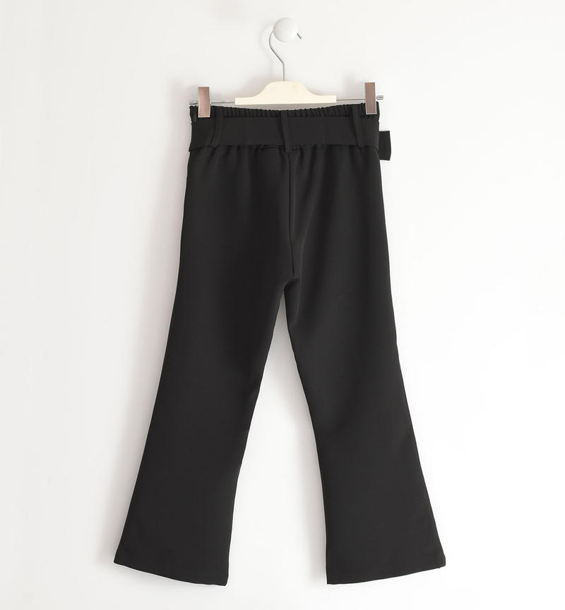 Pantalone ragazza con cintura da 8 a 16 anni Sarabanda NERO-0658