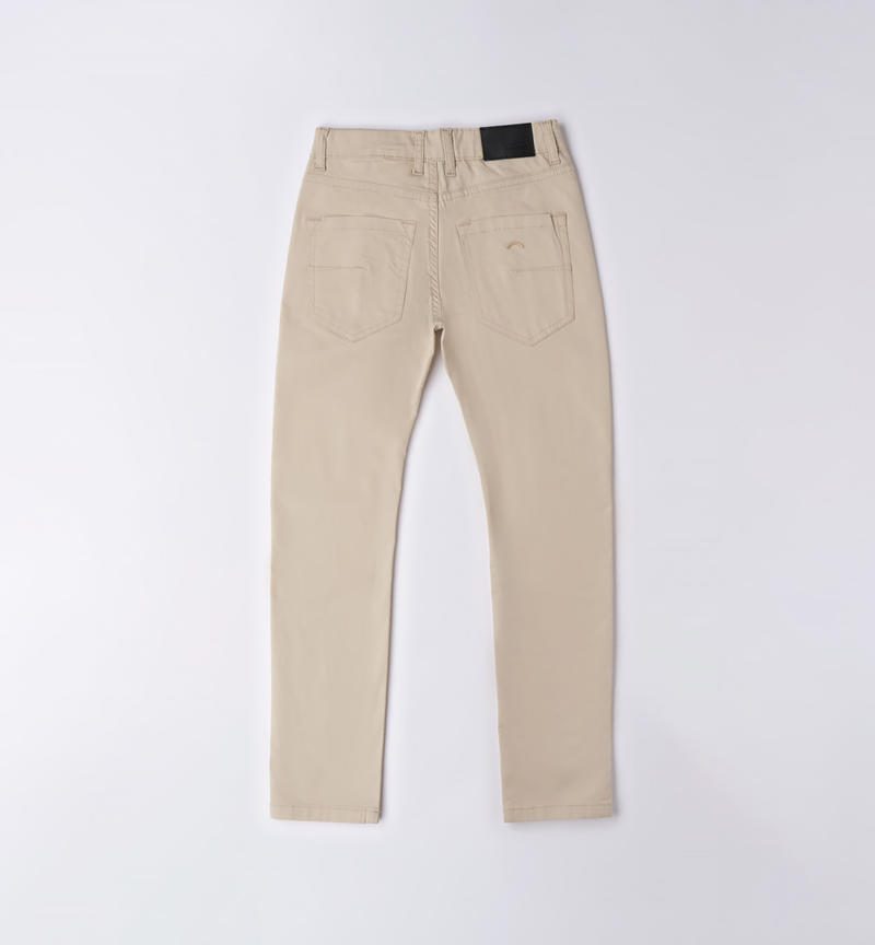 Pantalone ragazzo cotone da 8 a 16 anni Sarabanda BEIGE-0435
