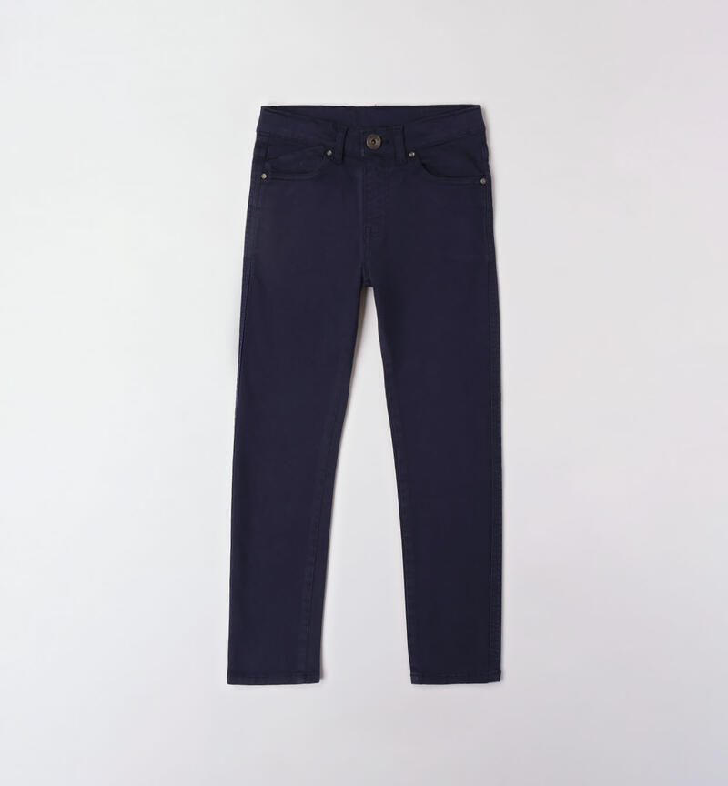 Sarabanda regular fit trousers for boys from 8 to 16 years NAVY-3854