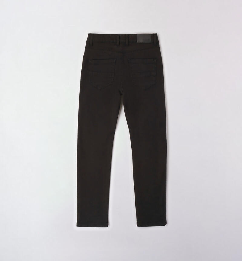 Pantalone regular per ragazzo da 8 a 16 anni Sarabanda NERO-0658