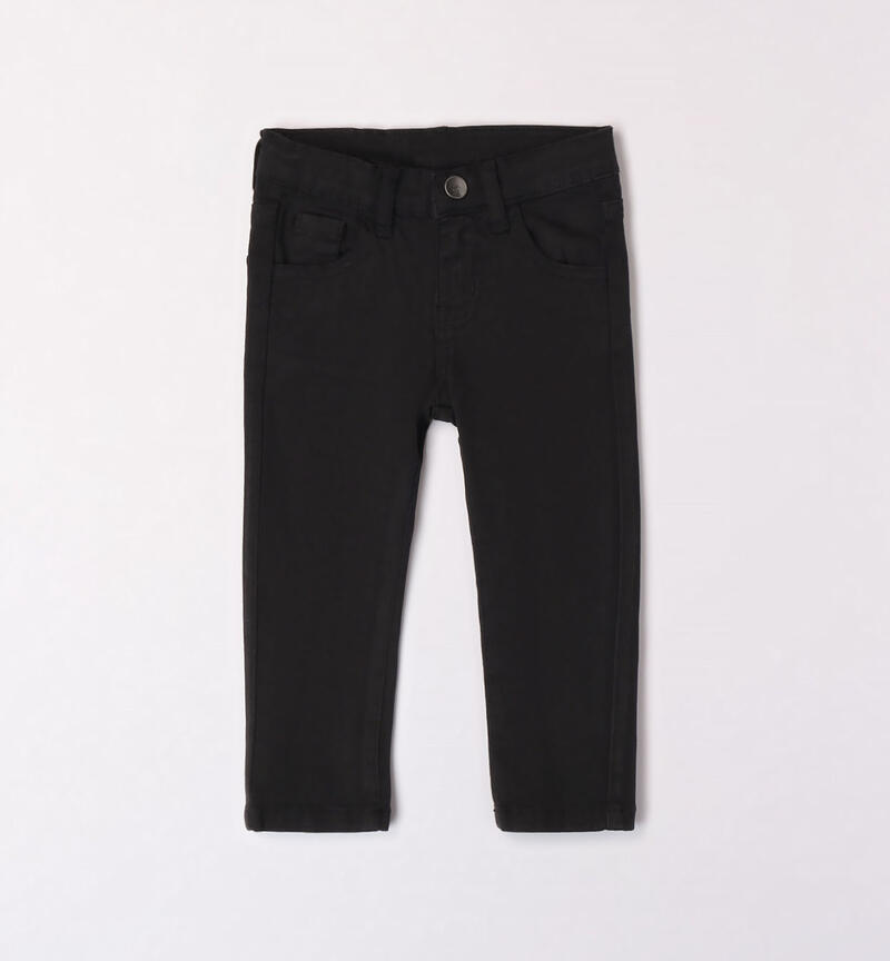Sarabanda slim fit trousers for boys from 9 months to 8 years NERO-0658