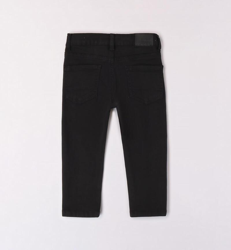 Sarabanda slim fit trousers for boys from 9 months to 8 years NERO-0658