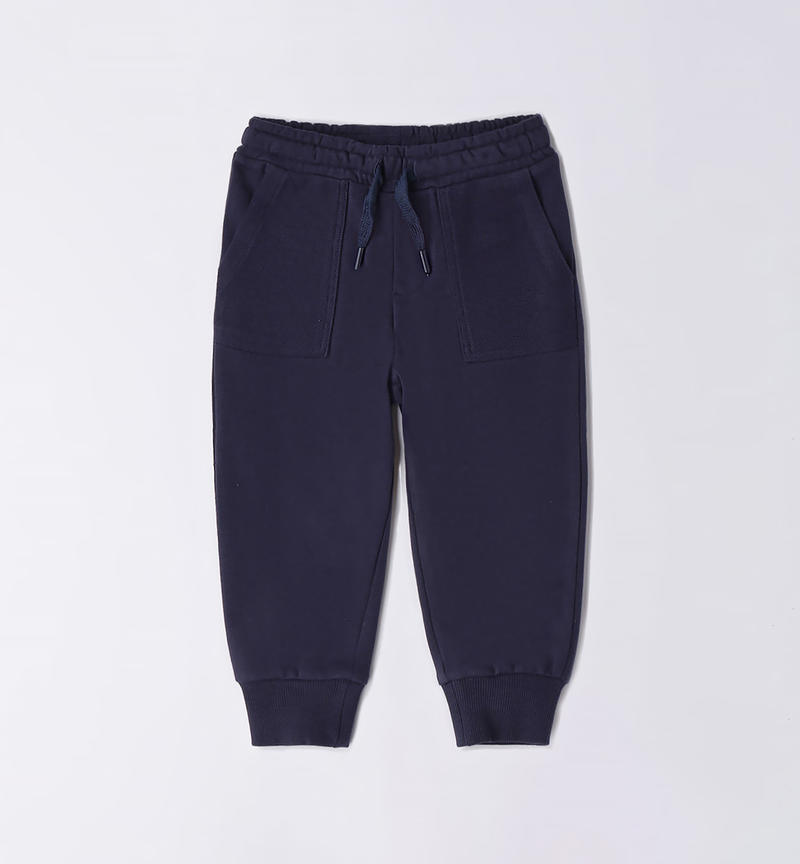 Pantalone sportivo bambino 100% cotone da 9 mesi a 8 anni Sarabanda NAVY-3854