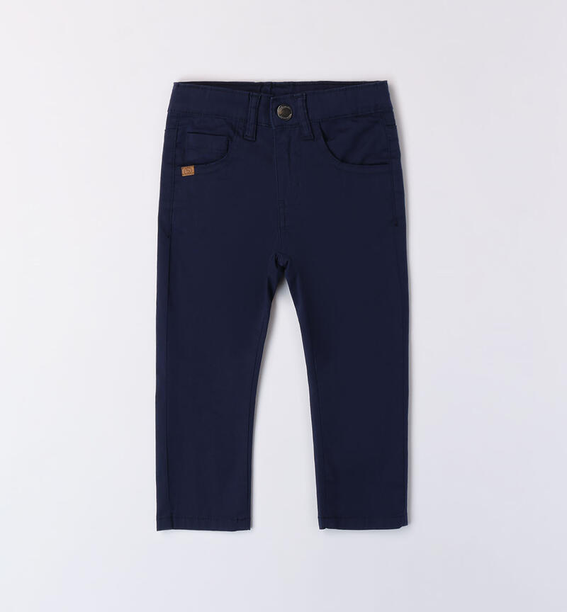 Boys' plain-coloured trousers  NAVY-3854