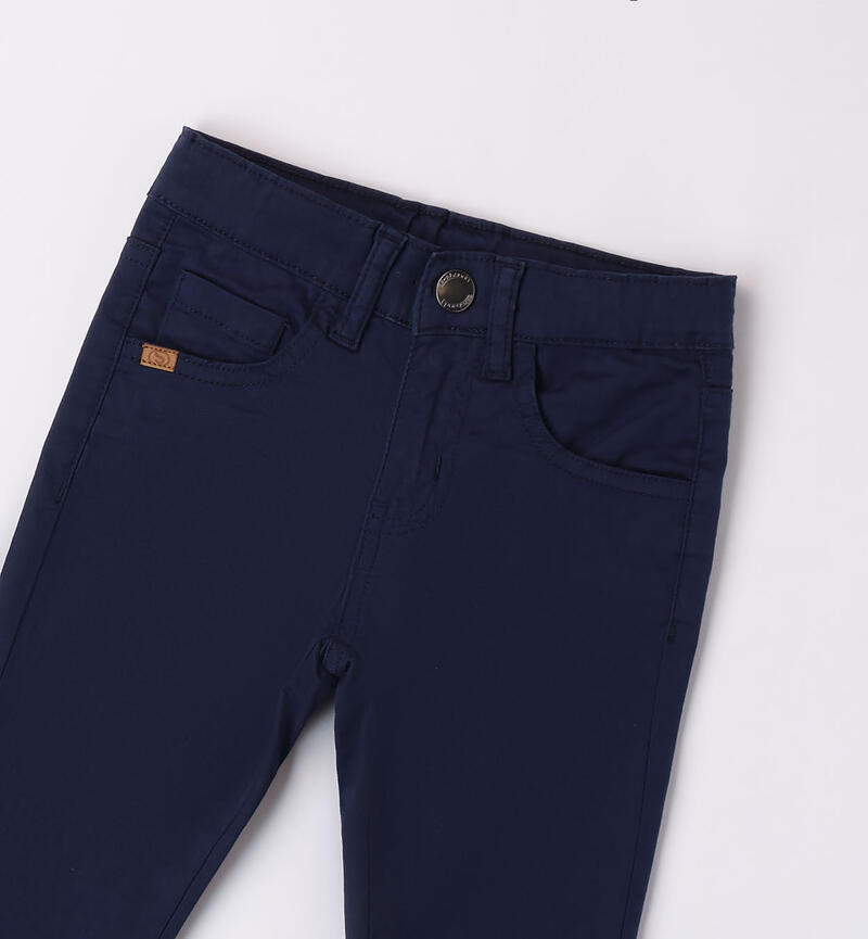 Boys' plain-coloured trousers  NAVY-3854