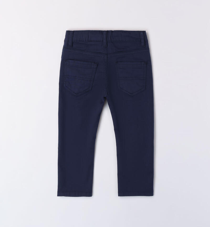 Boys' plain-coloured trousers  NAVY-3854