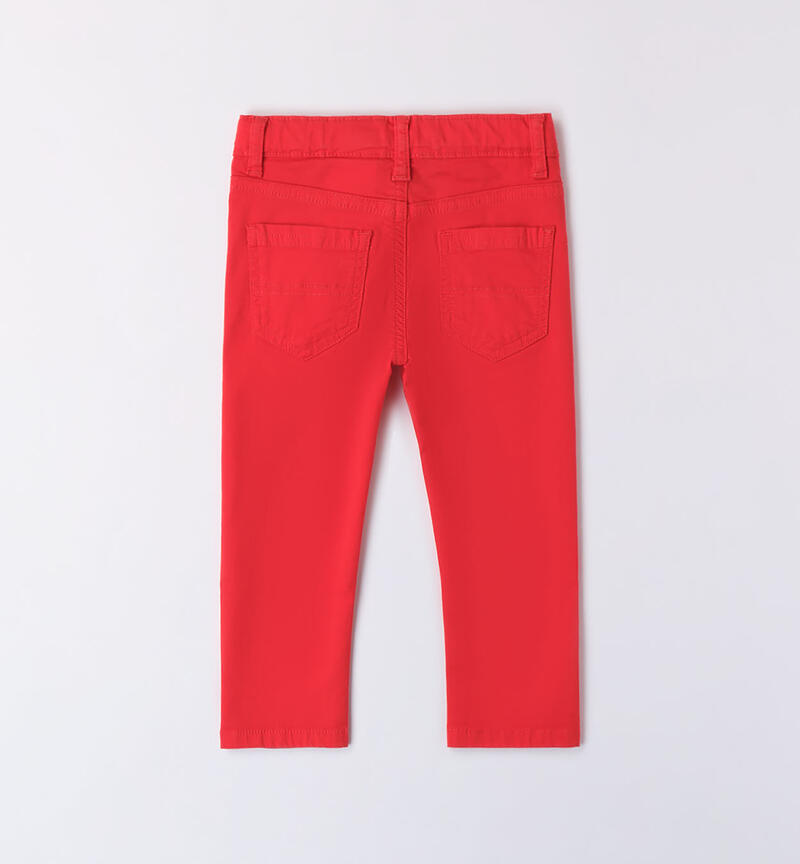 Boys' plain-coloured trousers  ROSSO-2236