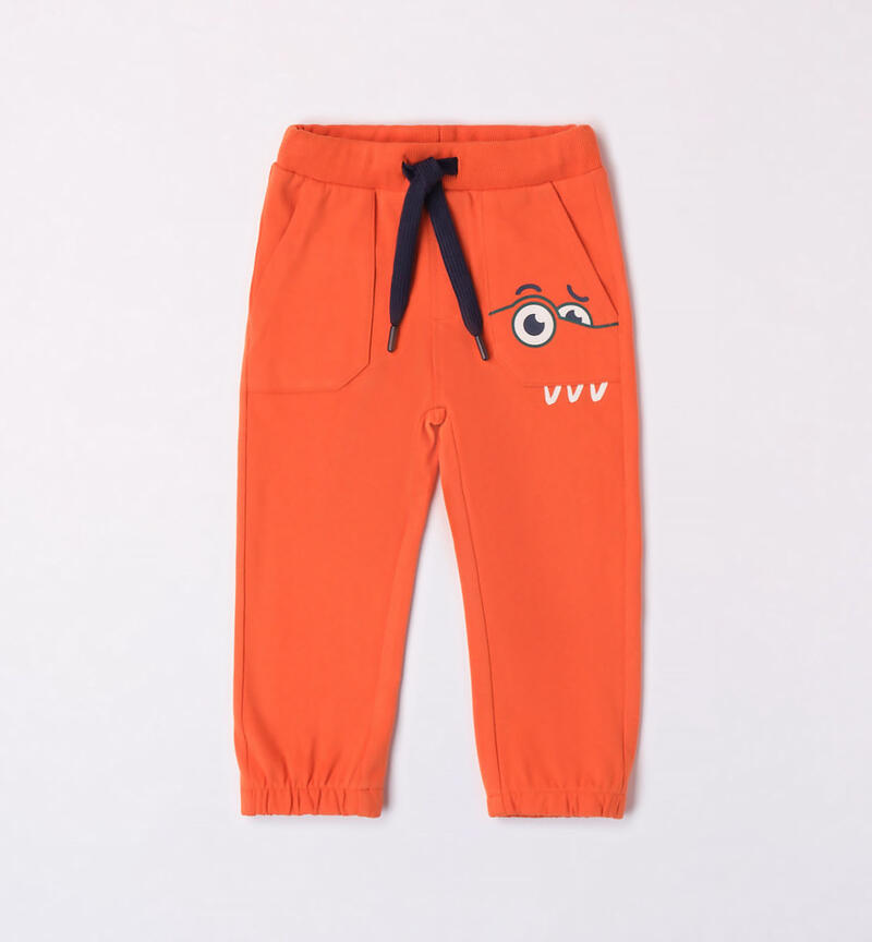 Pantalone tuta arancione per bambino da 9 mesi a 8 anni Sarabanda ARANCIO-1828
