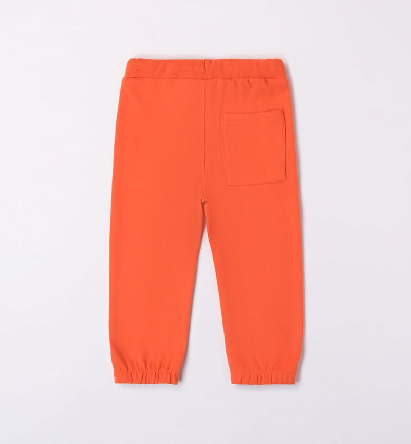 Sarabanda orange tracksuit bottoms for boys from 9 months to 8 years ARANCIO-1828
