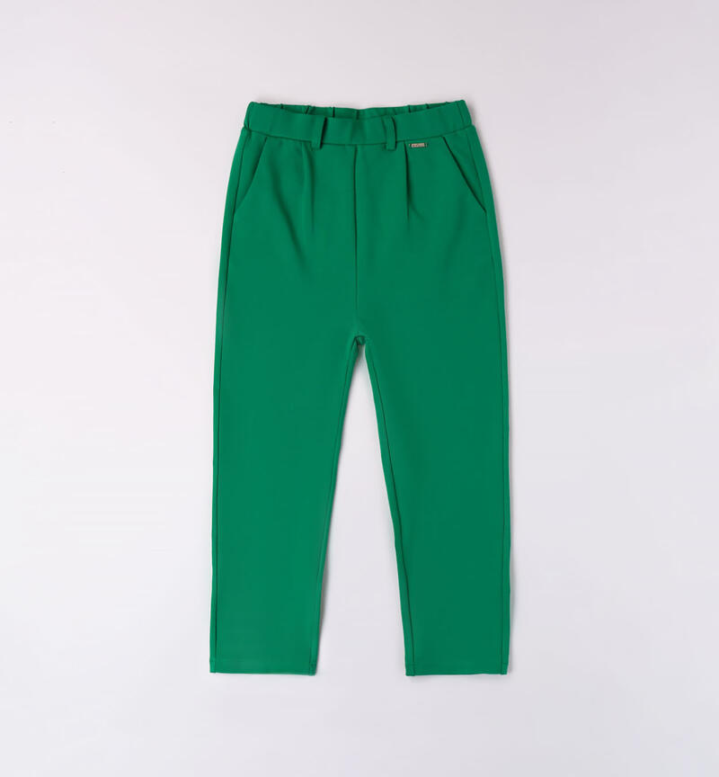 Pantalone verde per ragazza da 8 a 16 anni Sarabanda VERDE-5156