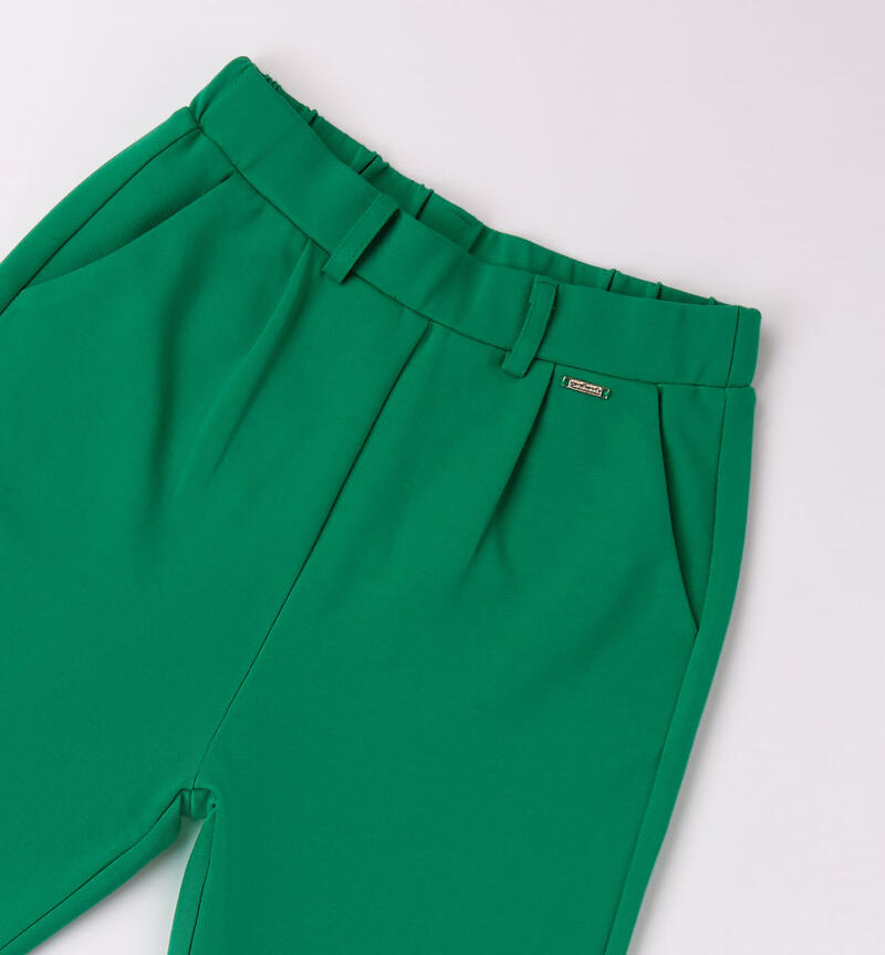 Pantalone verde per ragazza da 8 a 16 anni Sarabanda VERDE-5156