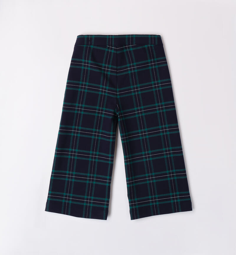 Plaid pants for girls NAVY-3854