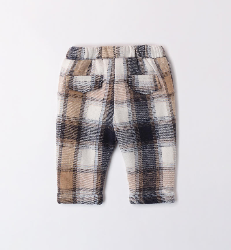 Plaid pants for baby boy BEIGE-0472