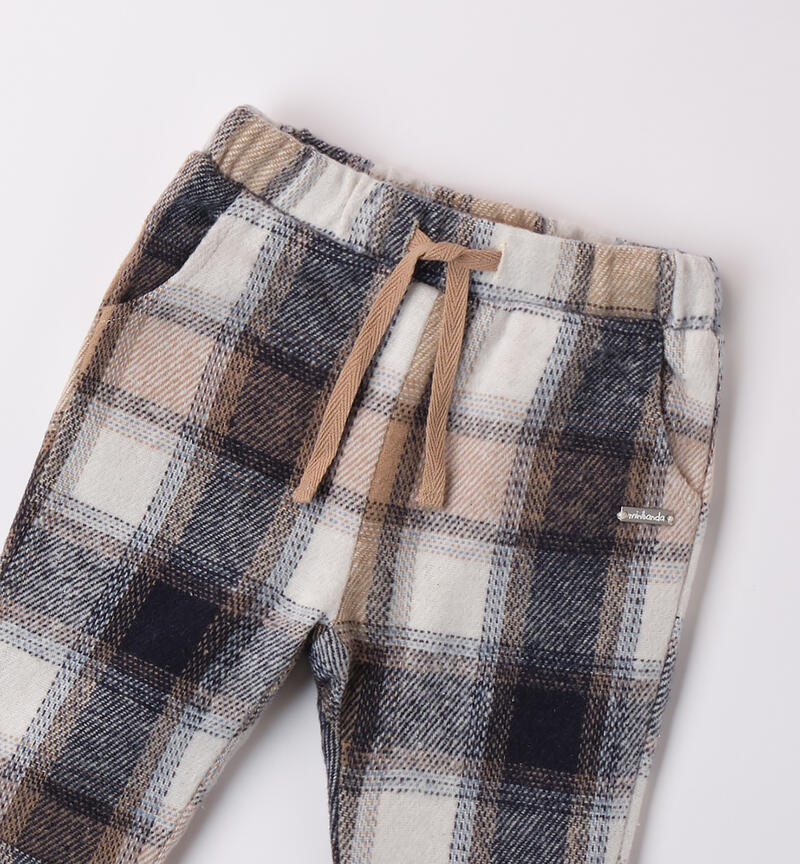 Plaid pants for baby boy BEIGE-0472