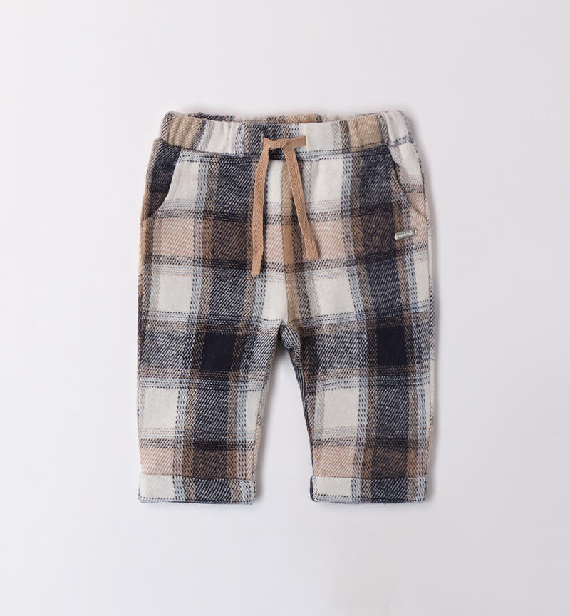 Plaid pants for baby boy BEIGE-0472