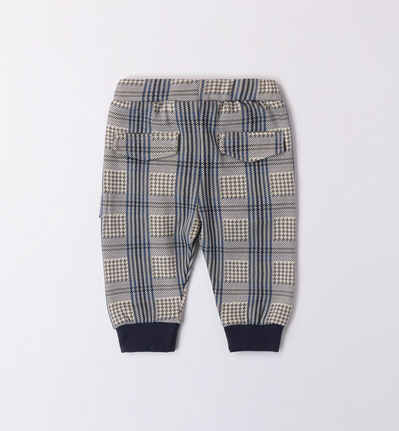 Pantaloni a quadri neonato  BURRO-BLU-6AUU