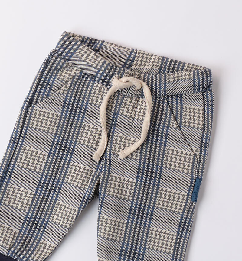 Plaid pants for baby BURRO-BLU-6AUU