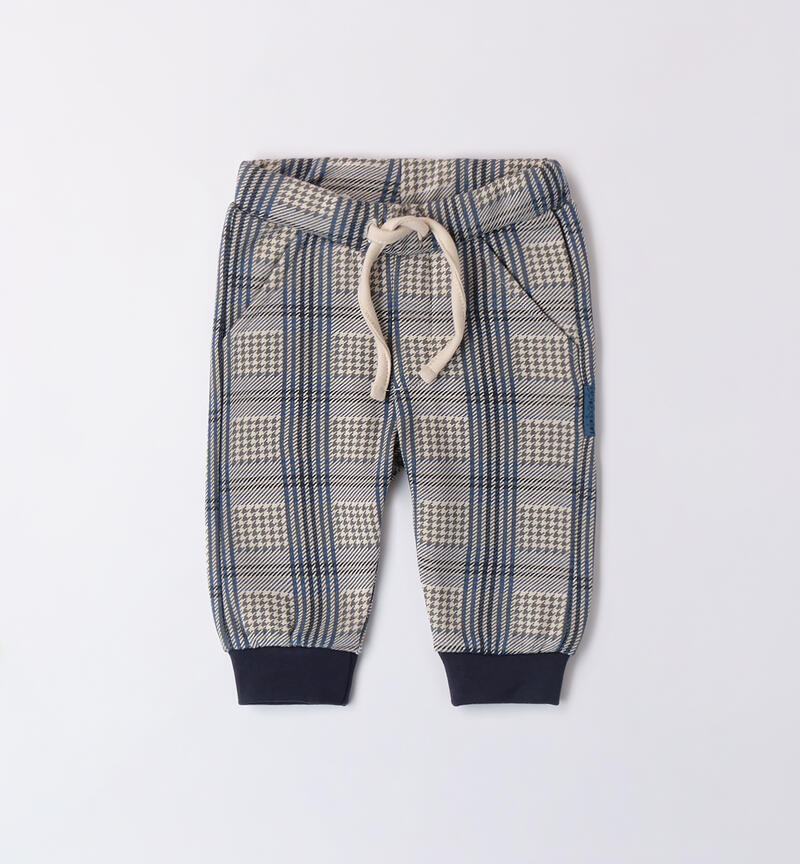 Plaid pants for baby BURRO-BLU-6AUU