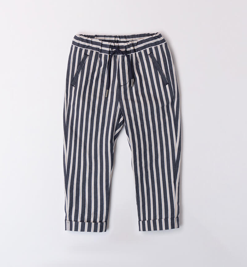 Boys' striped shorts  NAVY-3854