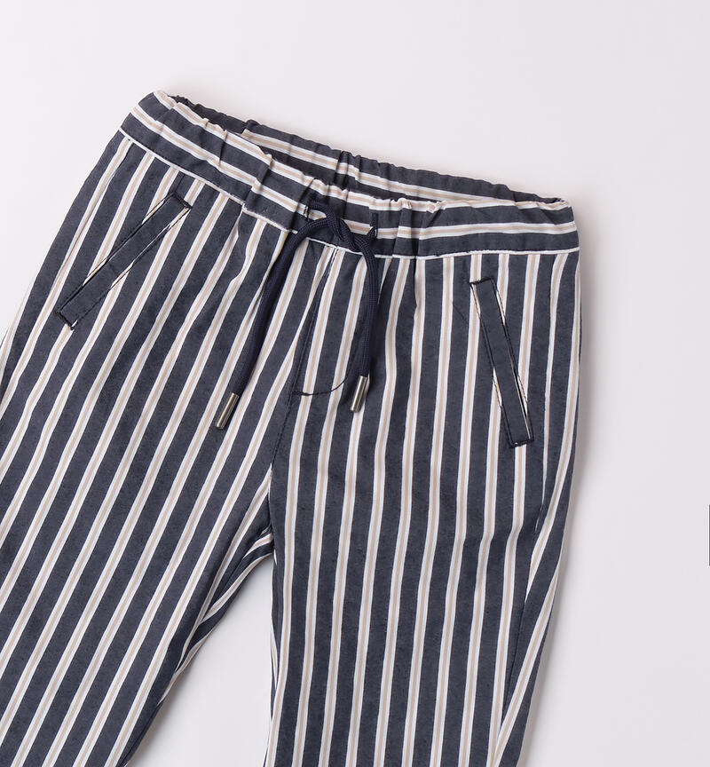 Boys' striped shorts  NAVY-3854