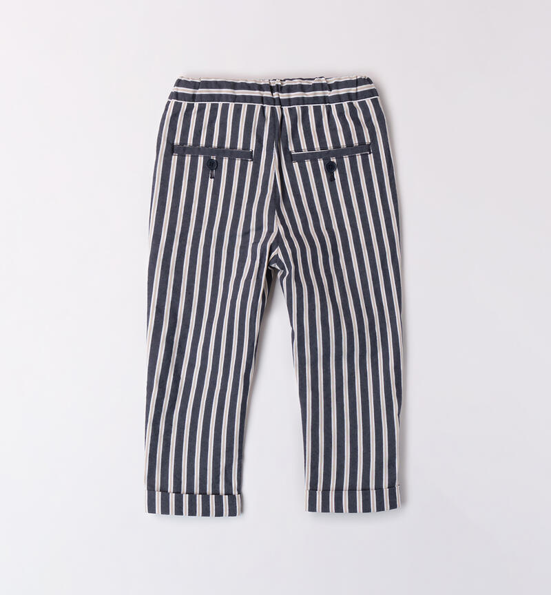 Boys' striped shorts  NAVY-3854