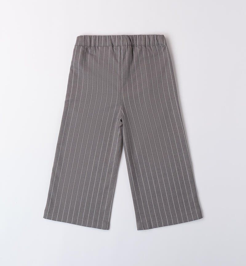 Pantaloni a zampa bambina GRIGIO SCURO MELANGE-8879