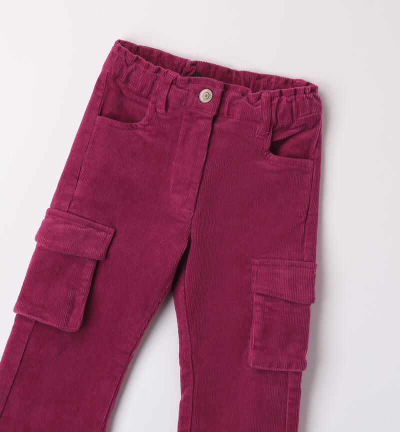 Pants with side pockets for girls ORCHIDEA-2834