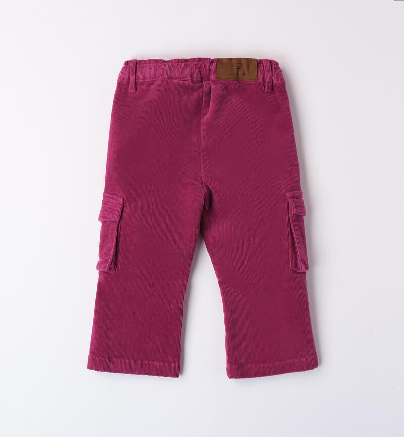 Pantaloni bambina tasche laterali ORCHIDEA-2834