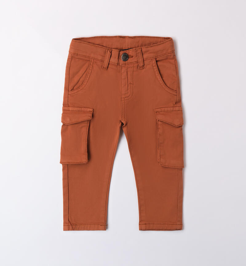 Pants with pockets for boys RUST-1125