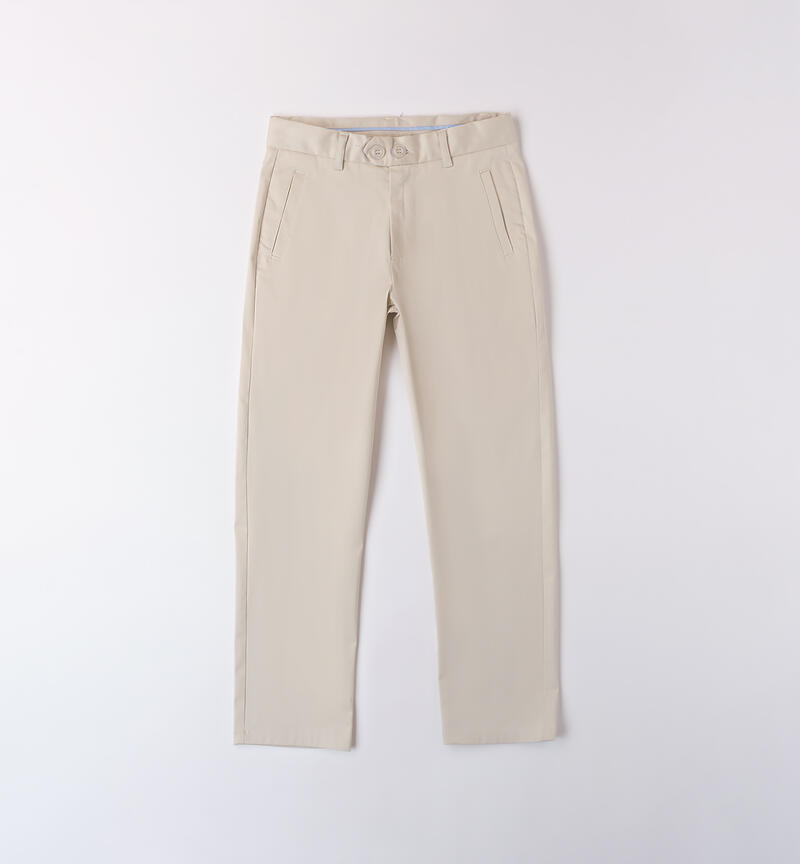 Girl's elegant trousers BEIGE-0172