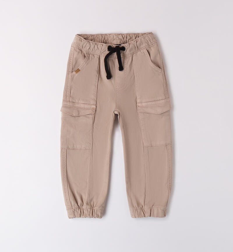 Pantaloni bambino loose fit BEIGE-0433