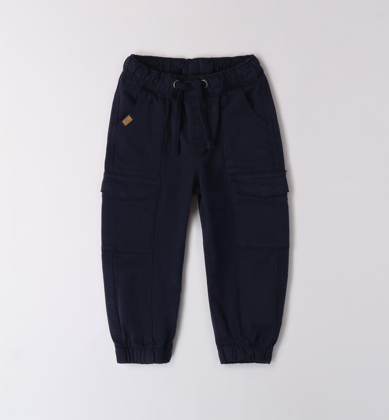 Loose fit pants for boys NAVY-3854