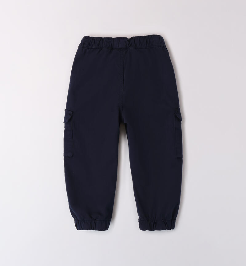 Loose fit pants for boys NAVY-3854