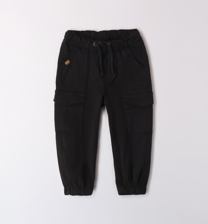 Loose fit pants for boys NERO-0658