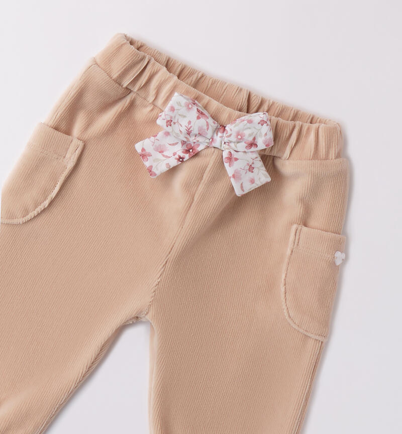 Pants for Baby Girl with Side Pockets TORTORA-2912