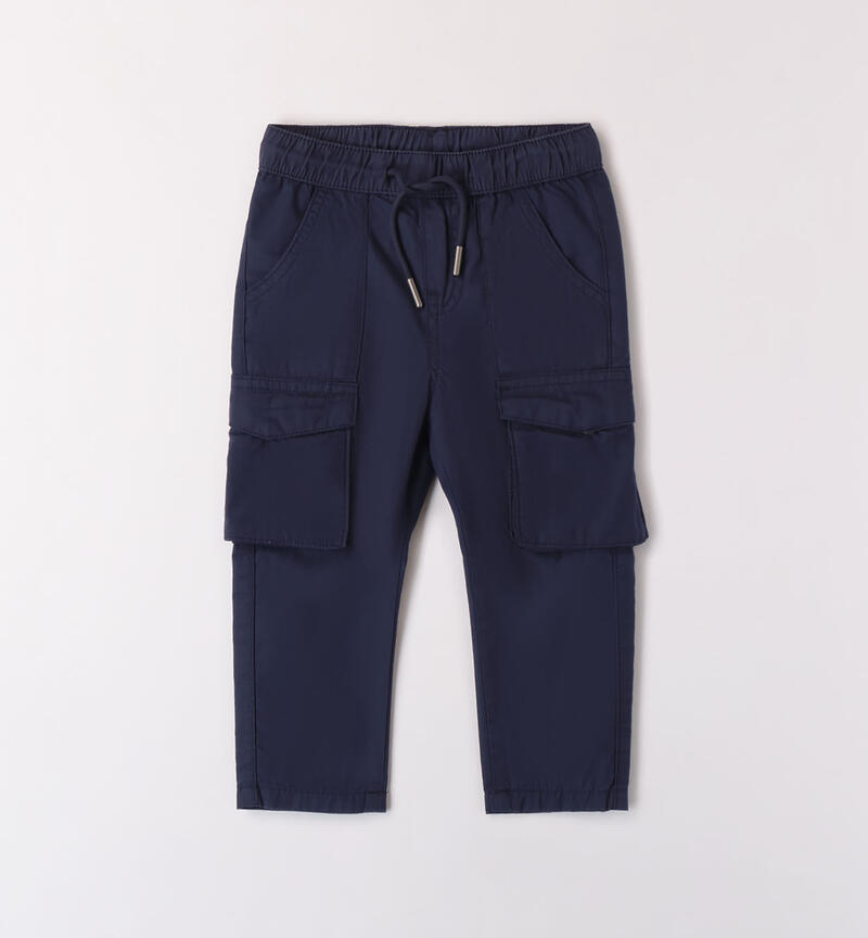 Boys' cargo trousers NAVY-3854