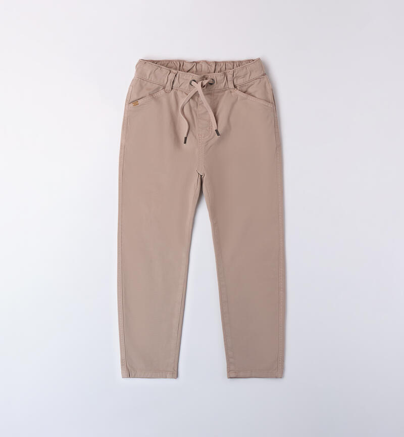 Pantaloni carrot fit bambino BEIGE-0422