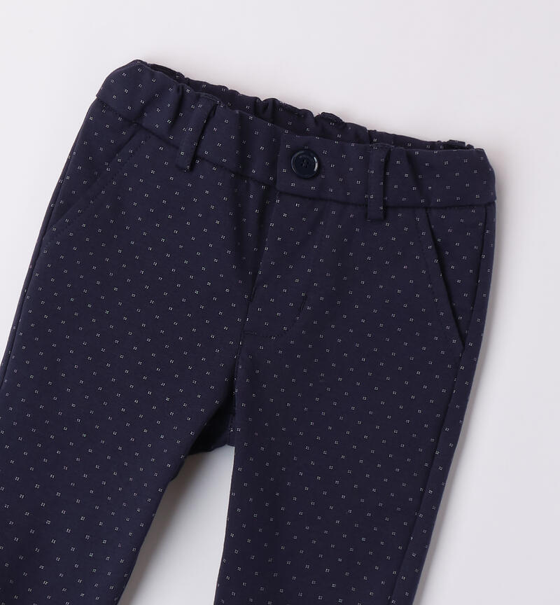 Pantaloni cerimonia bimbo NAVY-3854