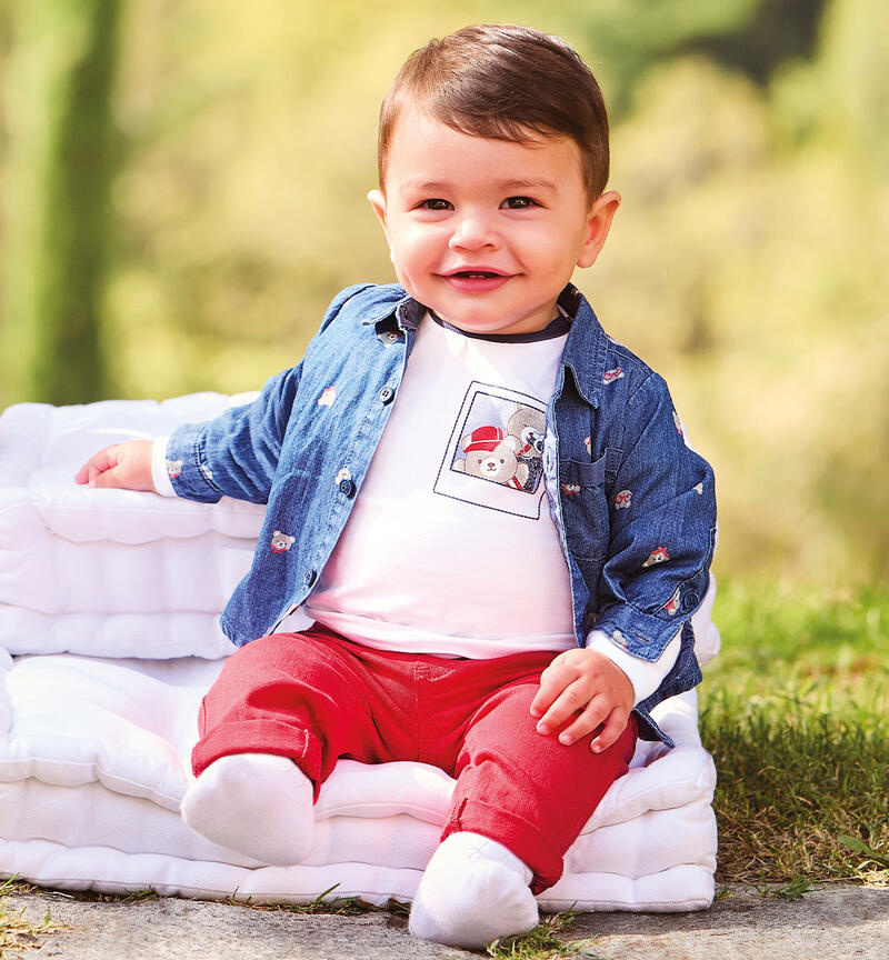 Elegant baby boy trousers ROSSO-2251