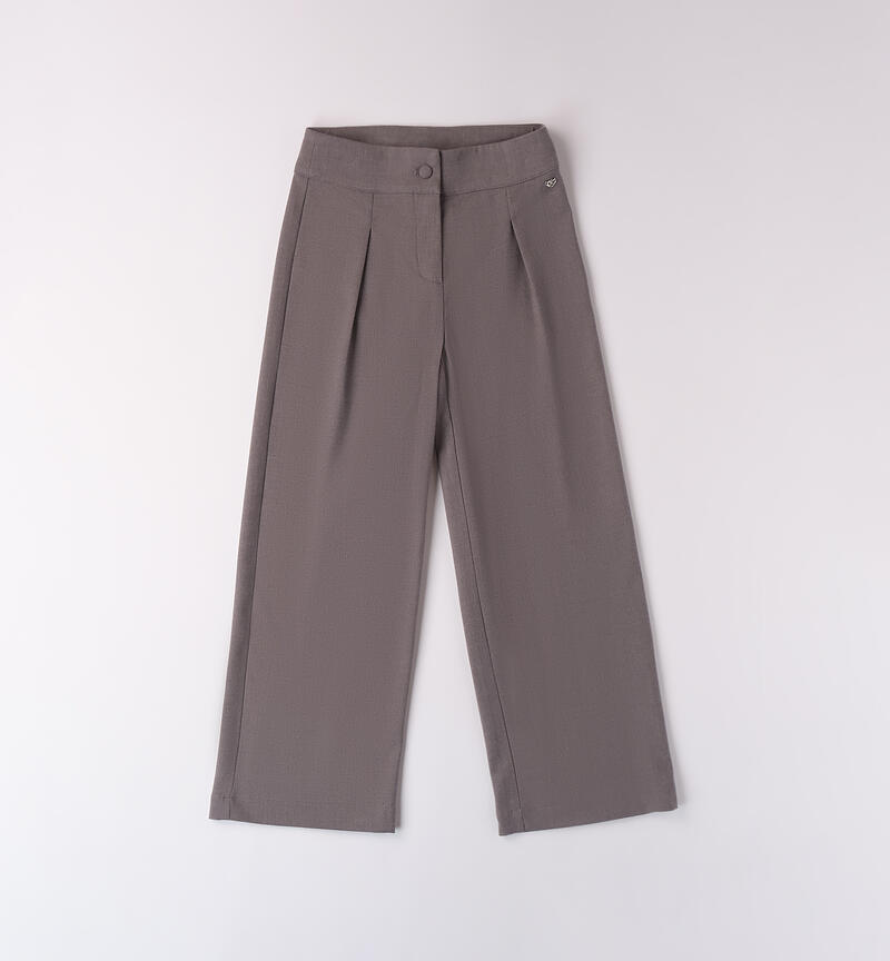 Pantaloni eleganti ragazza GRIGIO SCURO MELANGE-8879