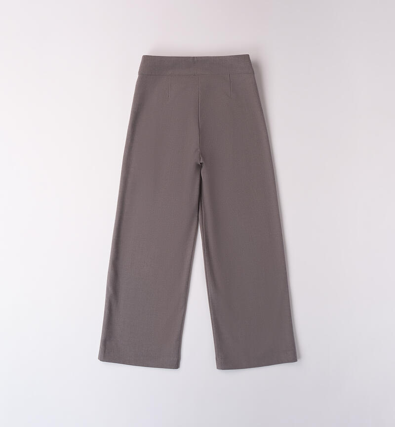 Elegant pants for girls GRIGIO SCURO MELANGE-8879