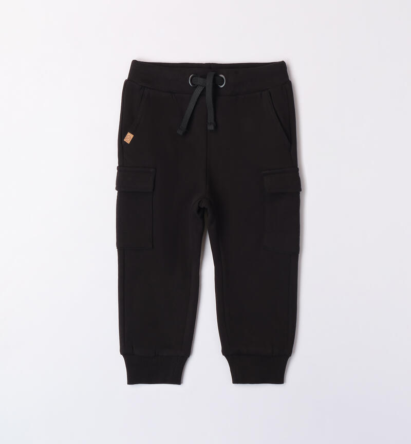 Pantaloni in felpa bambino NERO-0658