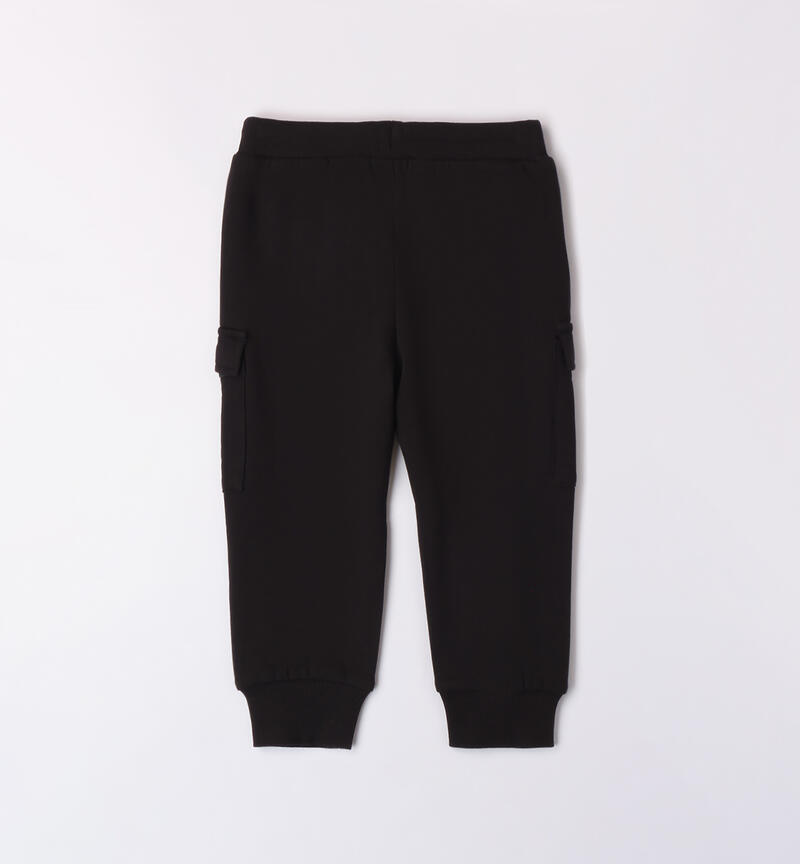 Pantaloni in felpa bambino NERO-0658