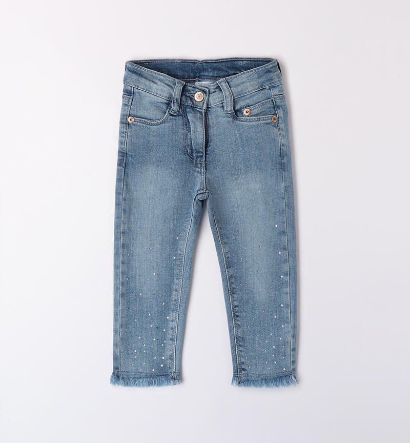 Pantaloni jeans bambina BLU CHIARO LAVATO-7310