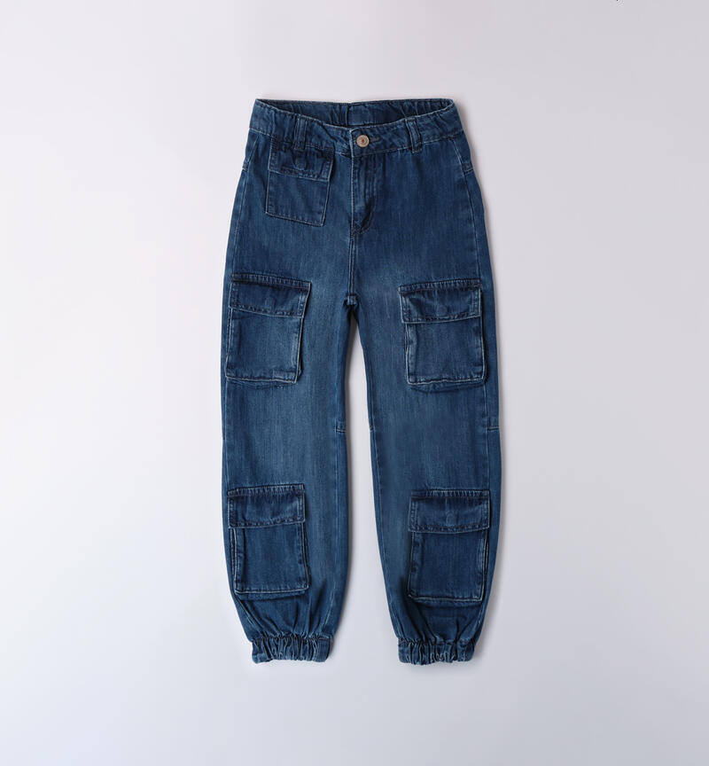 Pantaloni jeans ragazza STONE WASHED-7450