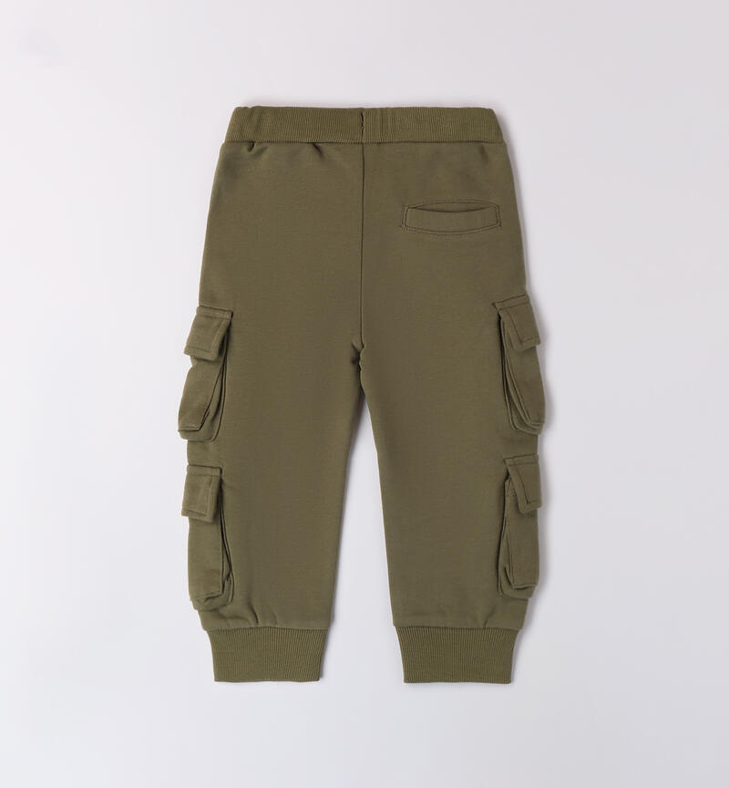 Pantaloni multitasche bambino VERDE SALVIA-4951