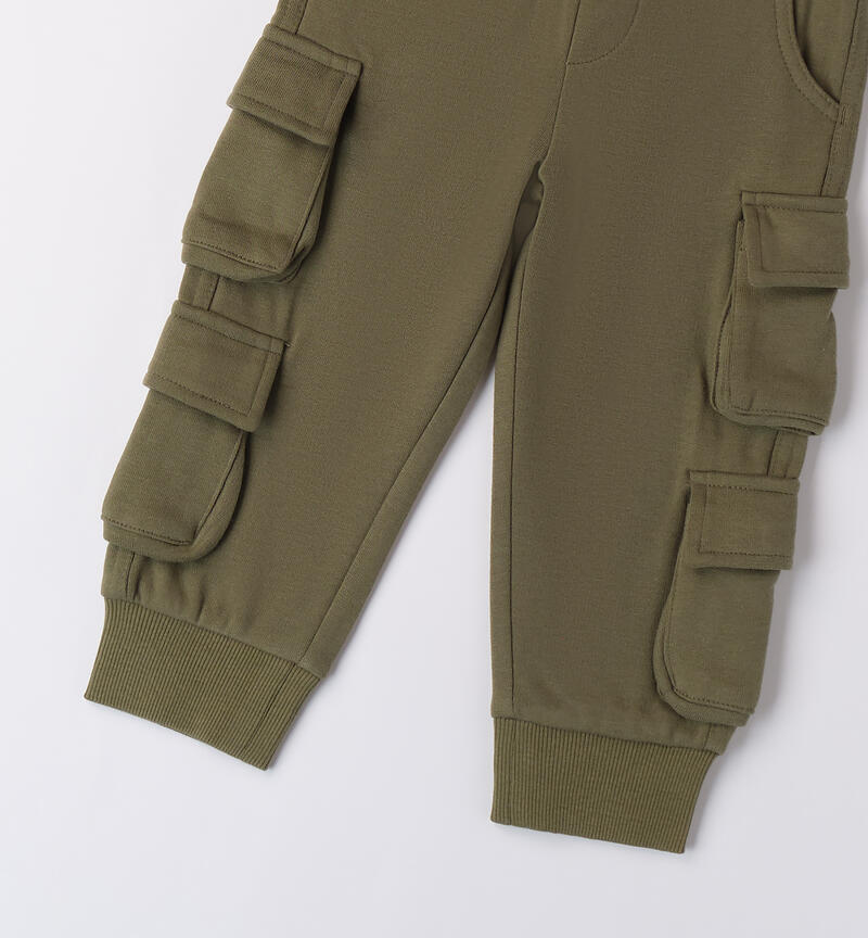 Cargo pants for boys VERDE SALVIA-4951